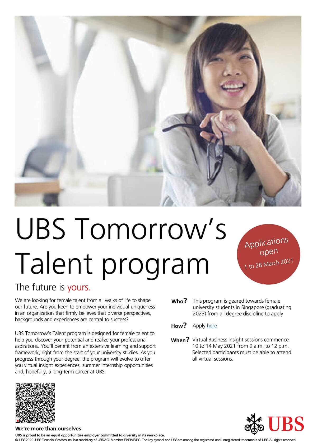 UBS Tomorrow’s Talent Program NUS Centre for Futureready Graduates