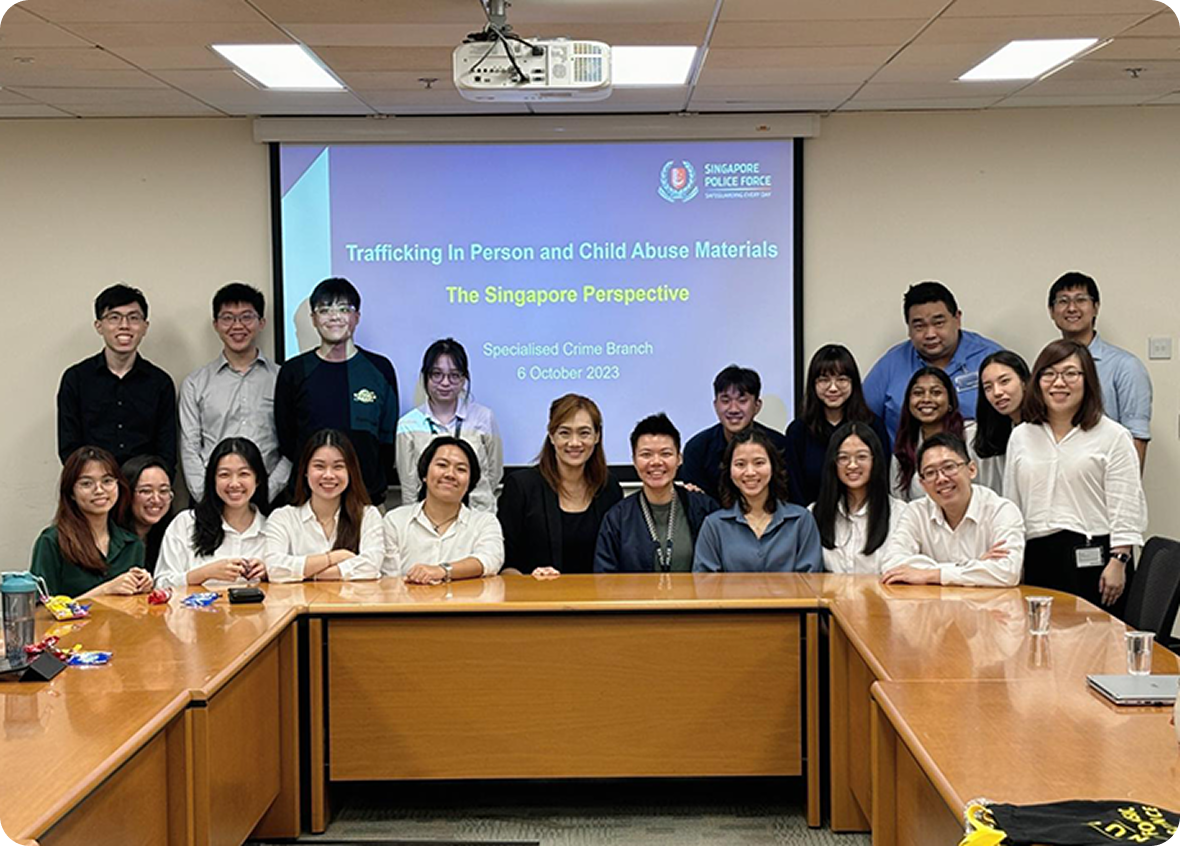 Jerika with forensic science coursemates