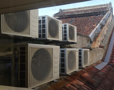 AC units on a roof