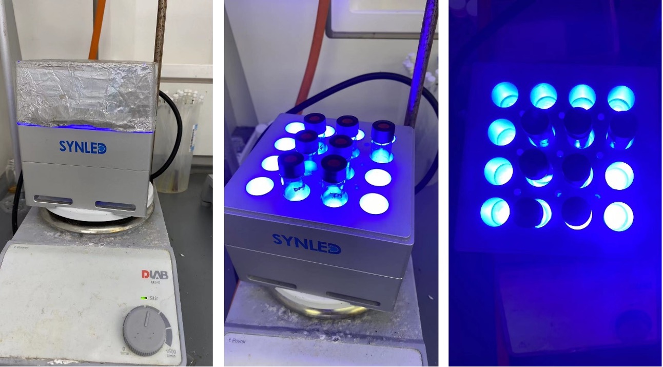 Glycosylation with blue light